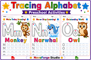 Preschool Alphabet M-N-O Worksheets, a Marketing Template by Ink Gallery (Thumbnail 1 of 2)