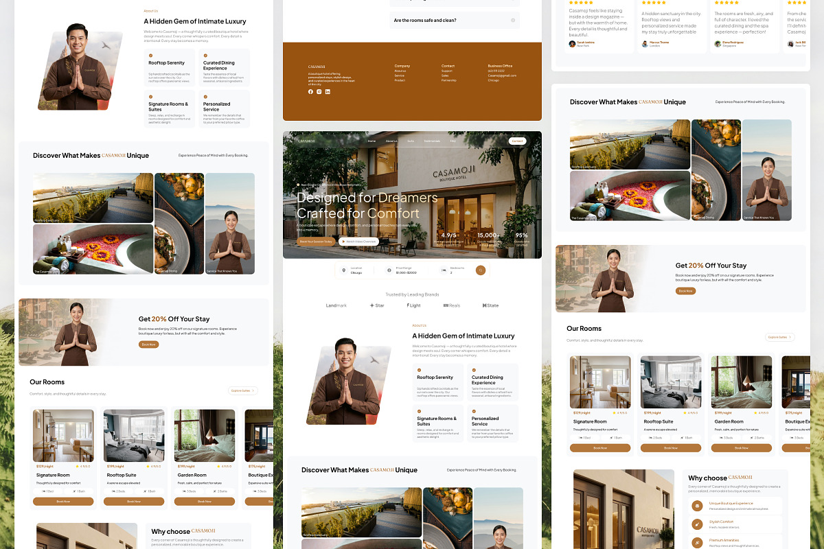 Casamoji - Boutique Hotel Website, a Landing Page Template by Font Kingdom (Photo 4 of 5)