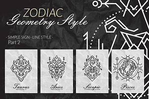Zodiac Sacred Geometry Style Part.2