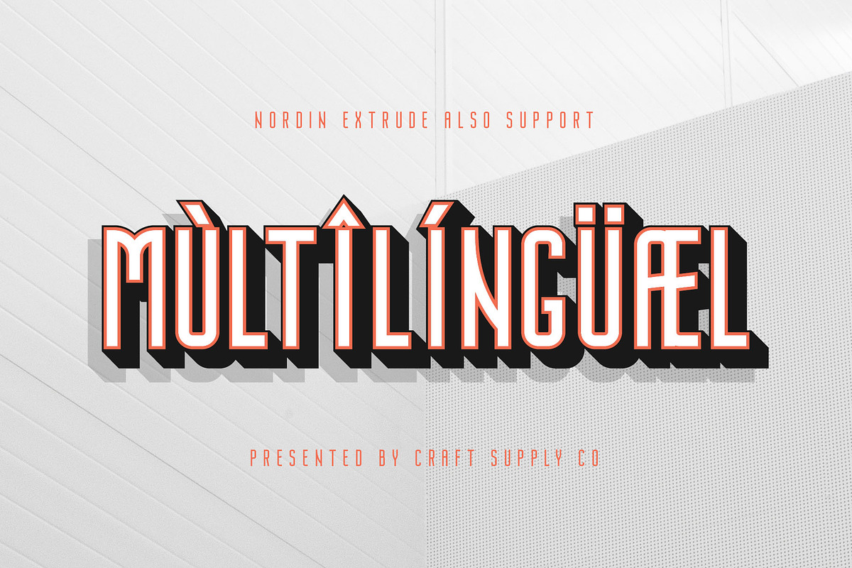 Nordin Extrude Font Family, a Sans Serif Font by Craft Supply Co. (Photo 8 of 9)
