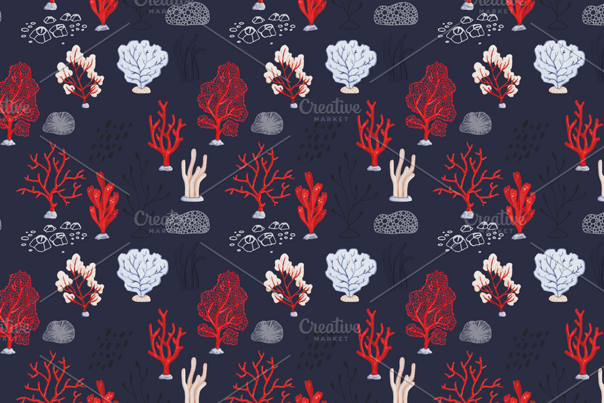 6 Coral Reef Patterns, a Pattern Graphic by Petite Salade (Photo 6 of 9)