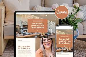 Realtor Kyrie Website Template Canva