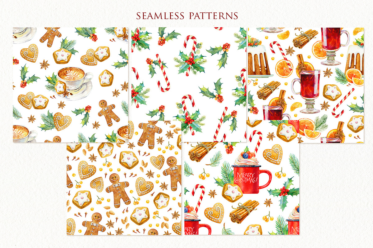 Delicious Christmas Watercolor set, a Decorative Illustration by Natasha Koltsova (Photo 7 of 10)