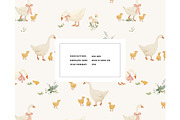 Goose mama baby seamless pattern, a Pattern Graphic by Milatoo (Thumbnail 2 of 3)