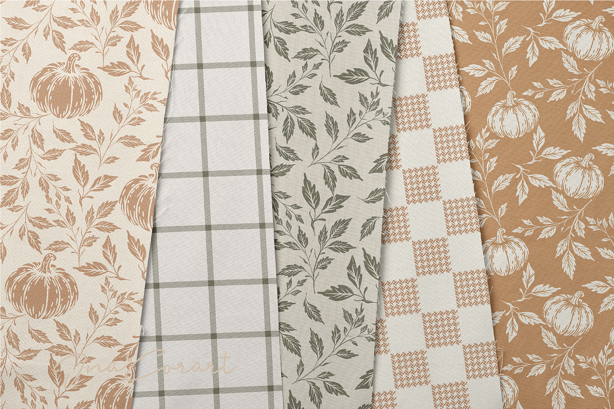 Twig & Twill-Autumn Neutrals, a Pattern Graphic by InaCorart (Photo 2 of 13)