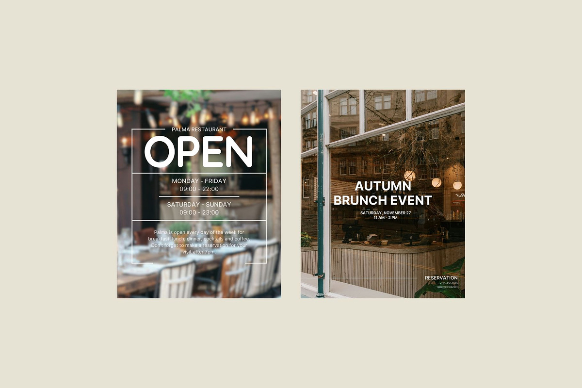 Palma Restaurant Templates | Canva, a Social Media Template by Mia Branding Studio (Photo 5 of 8)