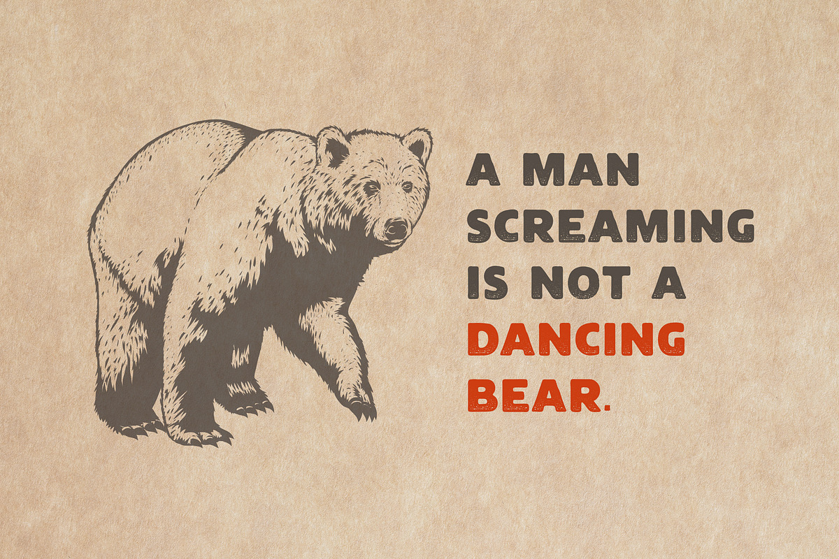 Fight Bear Display Typeface Font preview 2