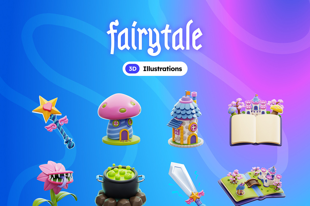 Fairytale 3D Icons, an Object 3D Model by Rakata Studio (Photo 7 of 7)