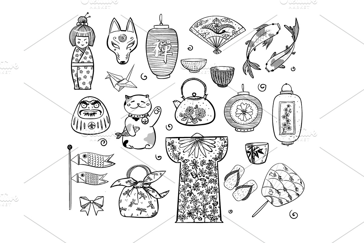 Japanese doodles, an Illustration by Elina_Li (Photo 11 of 13)
