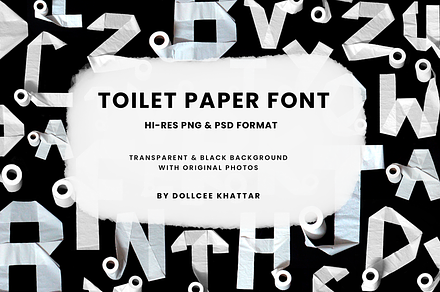 The Toilet Paper Font, a Blackletter Font by Dollcee
