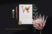 Peacock Gold & Burgundy Monograms, an Object Illustration by FineArt (Thumbnail 5 of 5)