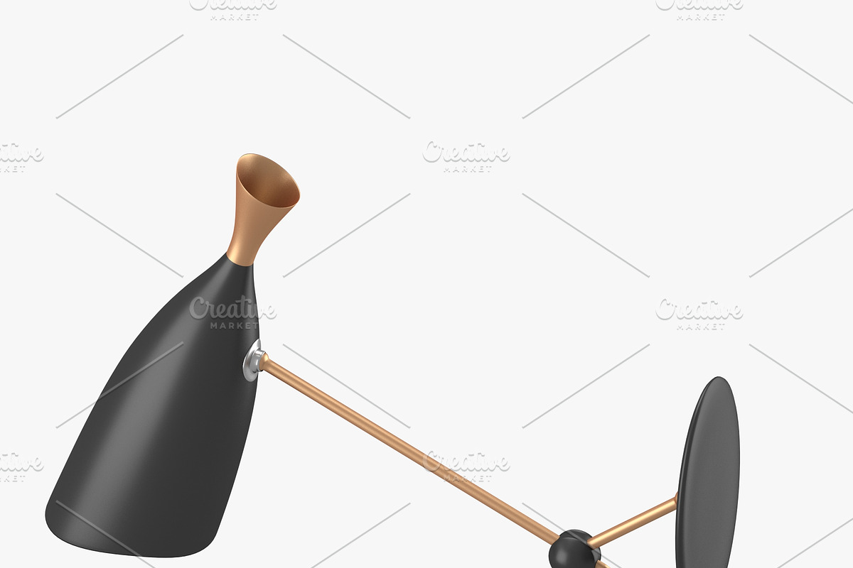 Wall lamp in black and gold, an Object 3D Model by CGTales (Photo 7 of 12)