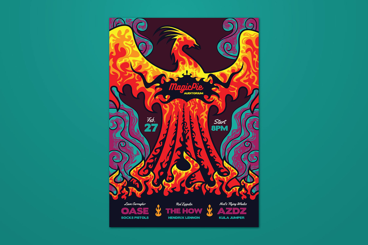 Phoenix Illustrated Flyer, a Flyer Template by ashenterprise (Photo 1 of 3)