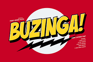 Buzinga! Comic Layered Font