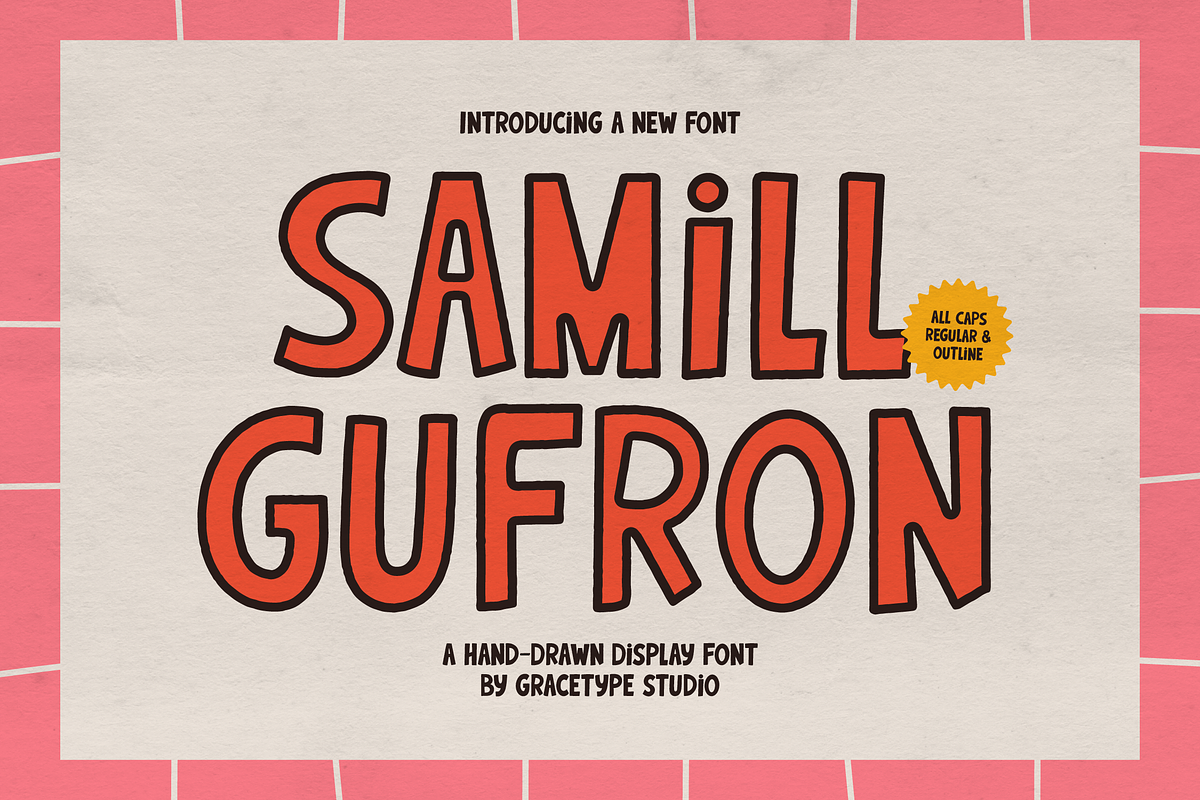 Samill Gufron | Hand Drawn Display, a Handwritten Font by gracetype_studio (Photo 1 of 12)