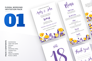 Floral Wedding Invitation Bundle, an Invitation Template by LovePowerDesigns (Thumbnail 2 of 17)