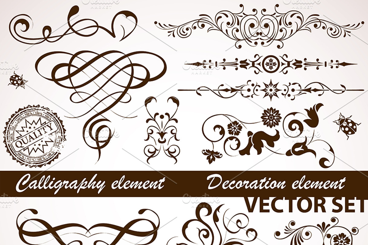 Calligraphic and Stamp Themes, a Decorative Illustration by TAlex (Photo 2 of 6)