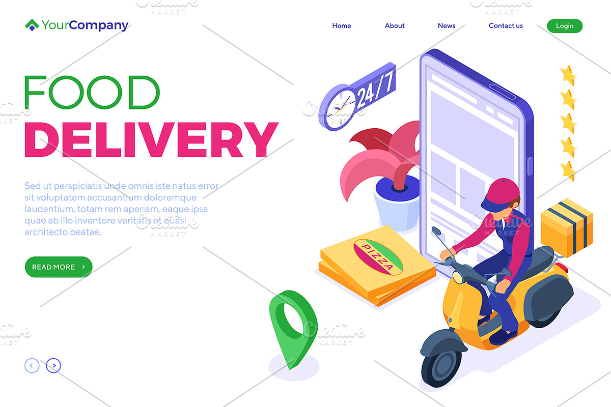 Online Internet Shopping Delivery, a Food Illustration by TAlex (Photo 5 of 6)