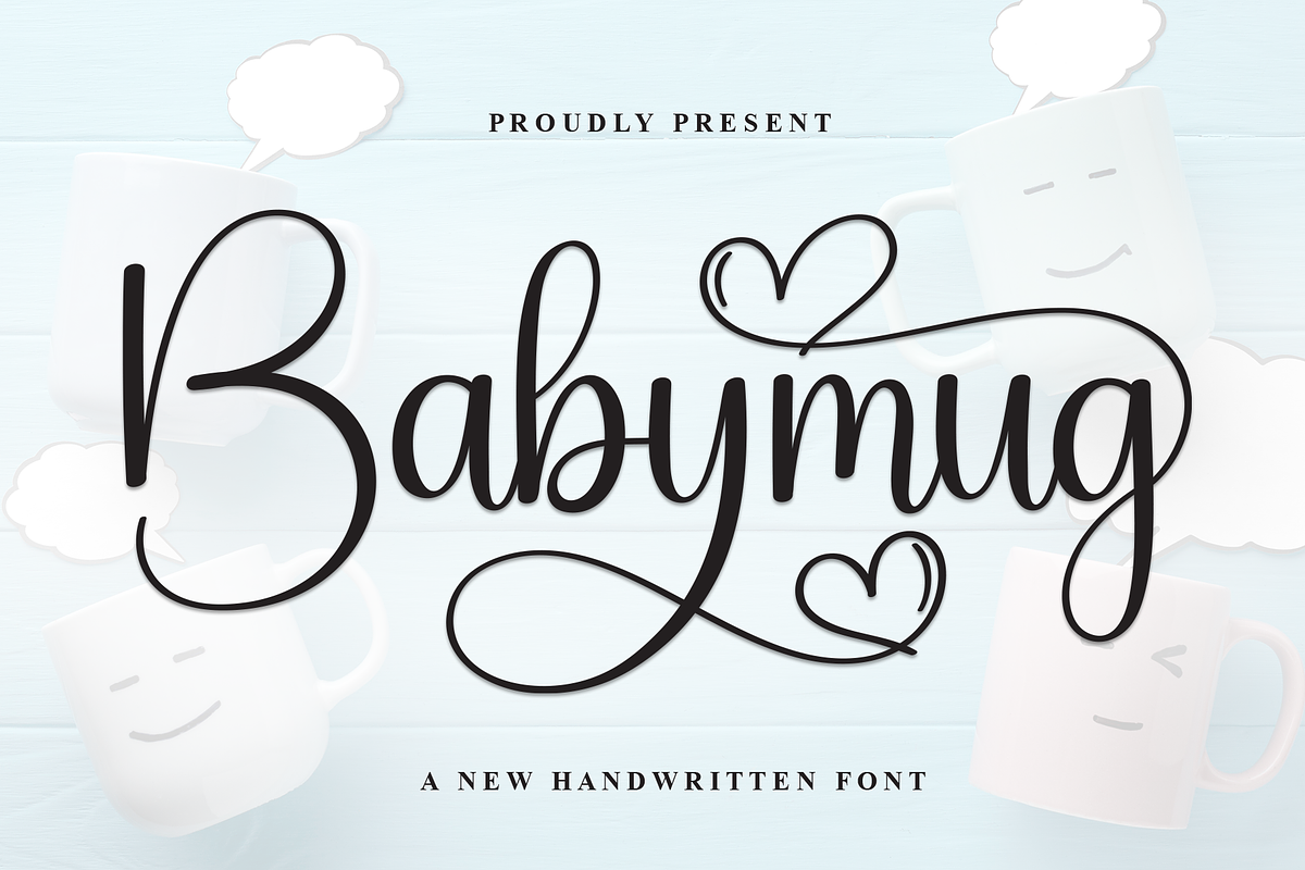 Babymug | Script Font, a Handwritten Font by Scratchones (Photo 1 of 9)
