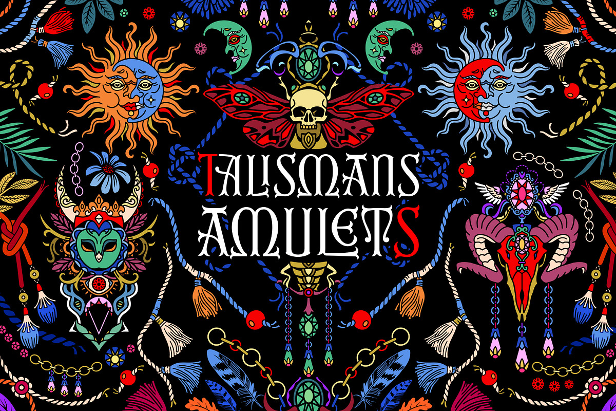 Talismans amulets. Magic boho summer, a Decorative Illustration by OlgaSoi007 (Photo 1 of 10)