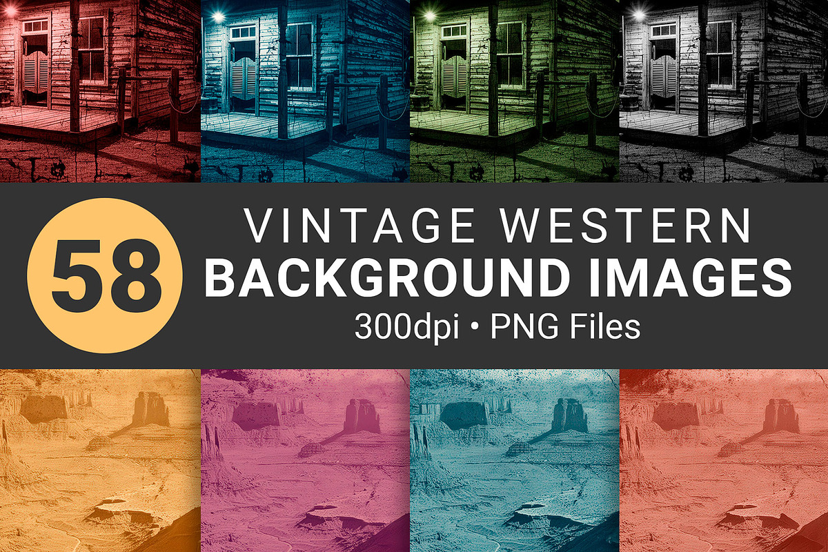 Vintage Western Digital Backgrounds, a Background Graphic by Godserv Designs (Photo 6 of 12)