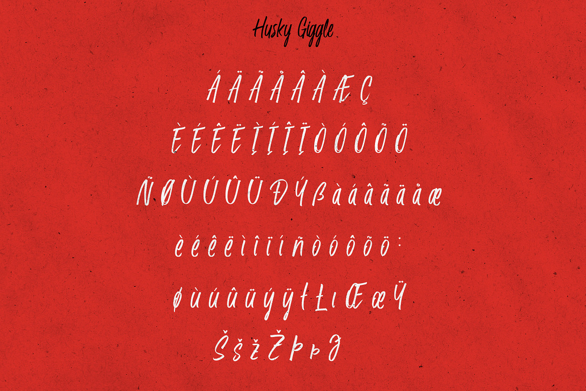 Husky Giggle - Handwriting Font, a Script Font by Konstantine Studio (Photo 10 of 12)
