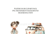 Hospital Clipart Set, a Decorative Illustration by Pati Charm Studio (Thumbnail 4 of 8)