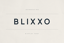 Blixxo — Modern Minimal Display Font
