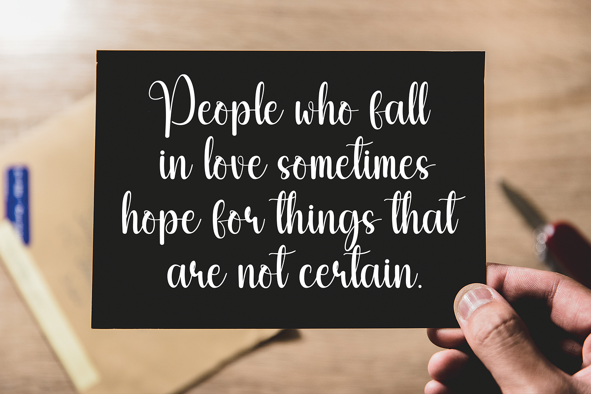 Hello Lovegirl | Script Font, a Handwritten Font by Scratchones (Photo 3 of 9)