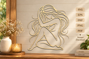 Elegant Woman Laser Cut SVG, an Object Graphic by DreamCafeArt