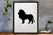 Lion Silhouette SVG, an Animal Illustration by newminddesign (Thumbnail 3 of 3)