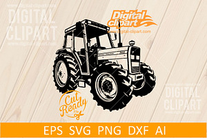 Massey Ferguson 360 Tractor SVG, an Object Graphic by Digital-Clipart