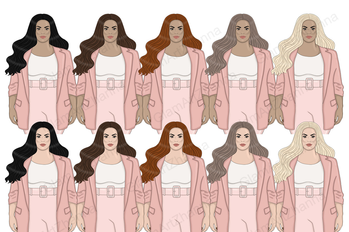 Business Women Clipart, a Person Illustration by GlamArtZhanna (Photo 4 of 7)