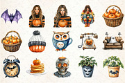 Neutral Spooky Halloween Clipart, a Seasonal Illustration by Rose Art (Thumbnail 2 of 7)