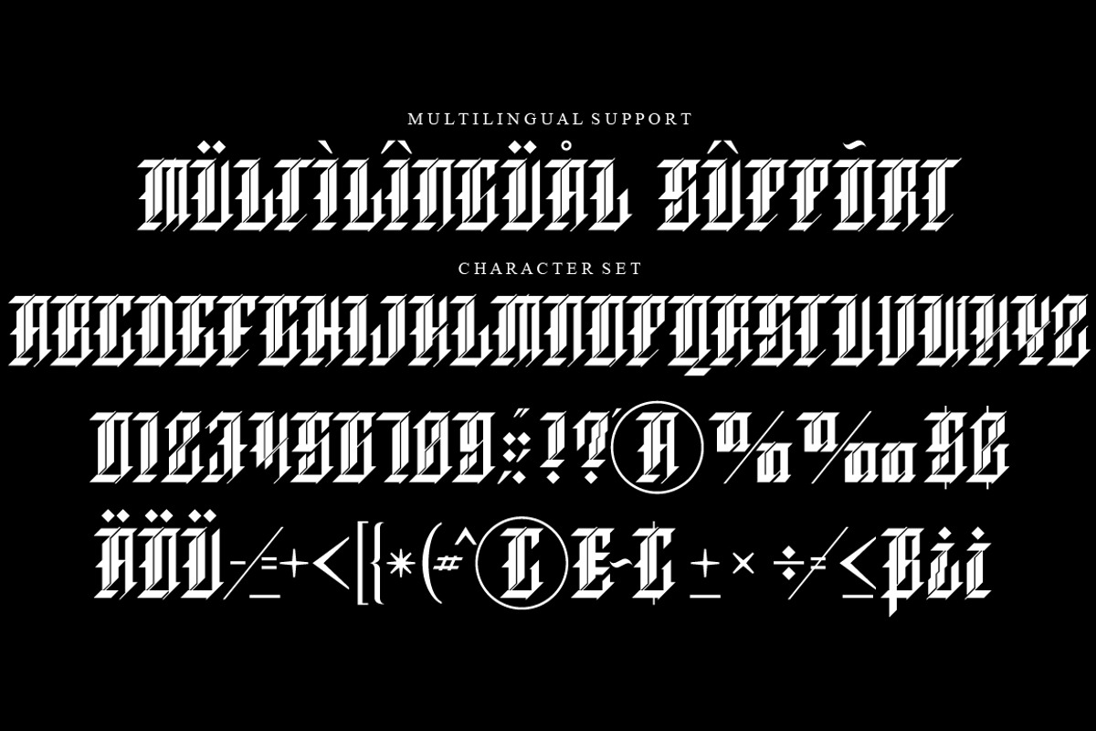 Kalimantan Display Typeface, a Blackletter Font by the-sastra (Photo 5 of 5)