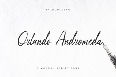 Orlando Andromeda Modern Script Font, a Script Font by Myn Type