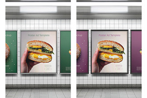 Subway Billboard Mockup, an Advertising Mockup by The Rose Project