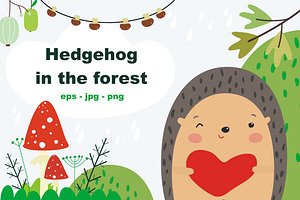 Hedgehog in the forest