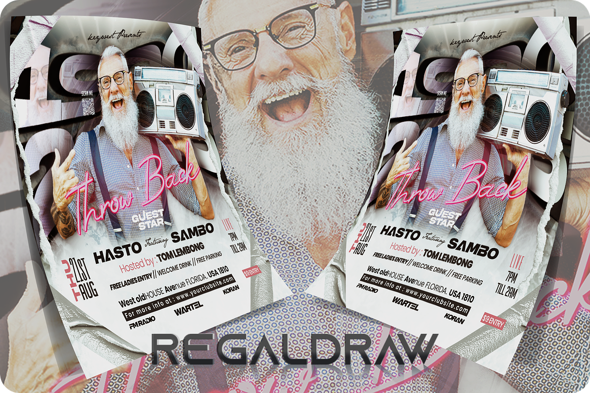 Throw Back 1990 Flyer, a Flyer Template by regalDRAW (Photo 2 of 3)
