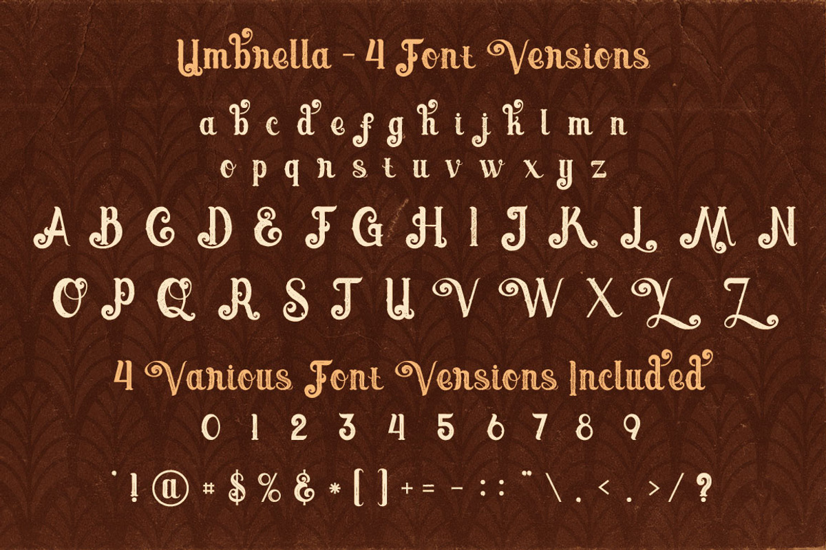 Umbrella - 4 Display Fonts preview 4