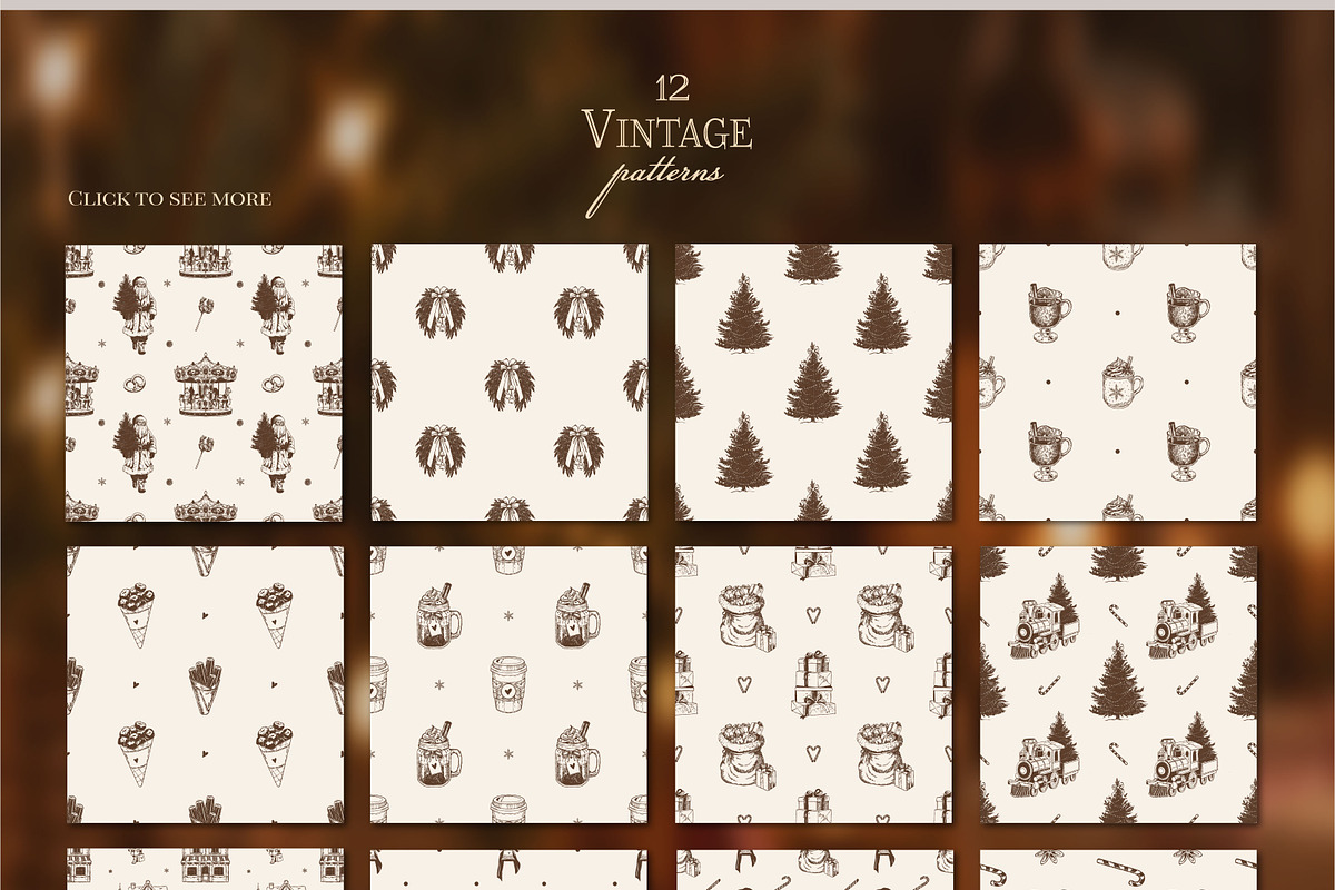 Vintage Christmas Fair Vector Set, an Object Graphic by VerAna (Photo 14 of 19)