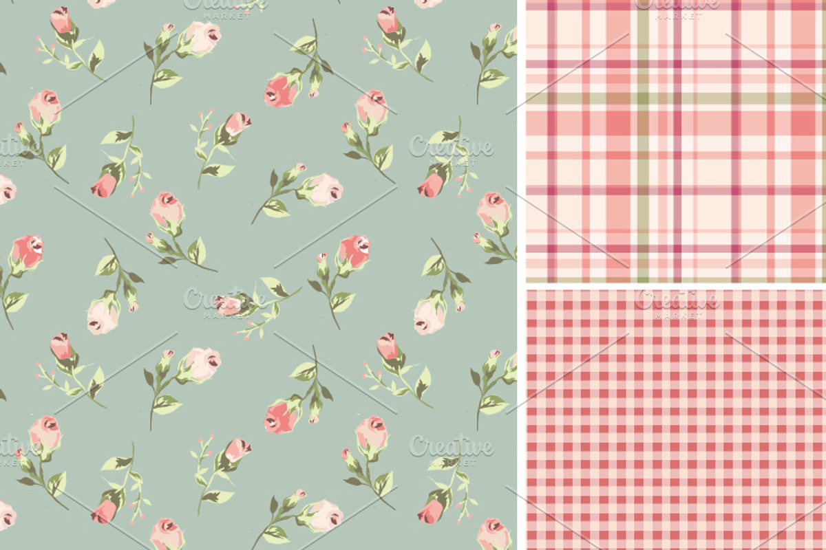 Vintage seamless patterns Vol.1 preview 5