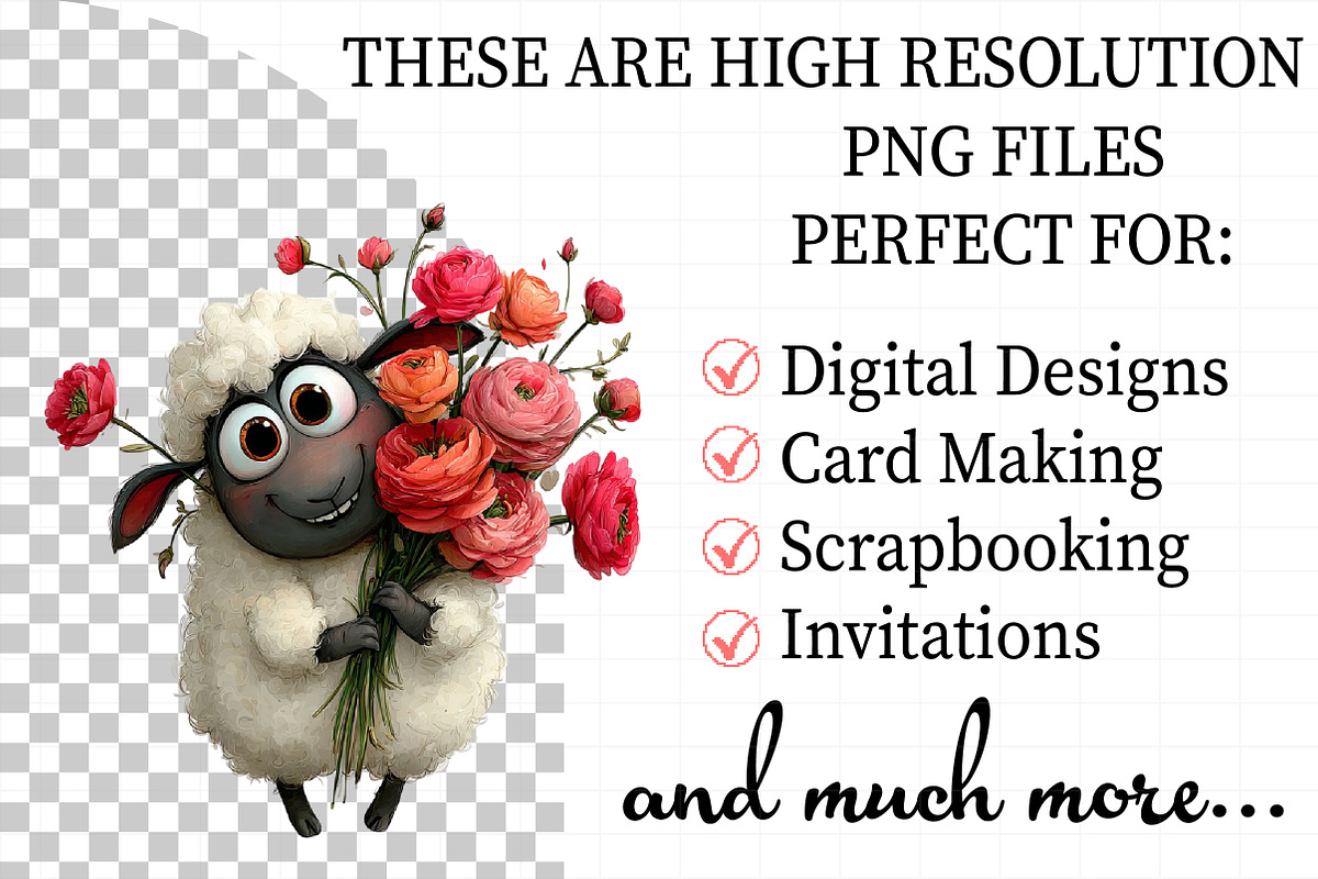 Funny Valentine Sheep Clipart, an Illustration by Daily.Designs (Photo 2 of 5)