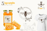 ORGANIC LOGO ELEMENTS – HONEY, an Illustration by Friendly Label (Thumbnail 6 of 8)