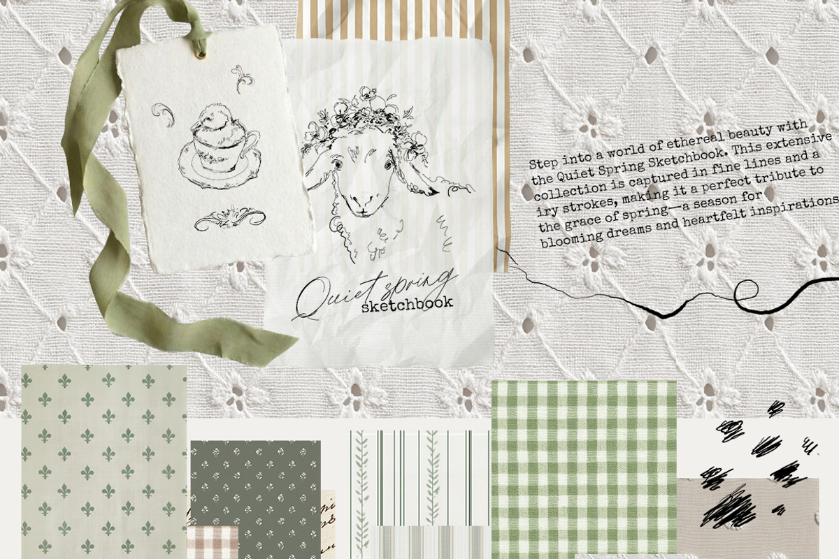Spring line art Vintage cottagecore, a Decorative Illustration by 60secondsArt (Photo 12 of 12)