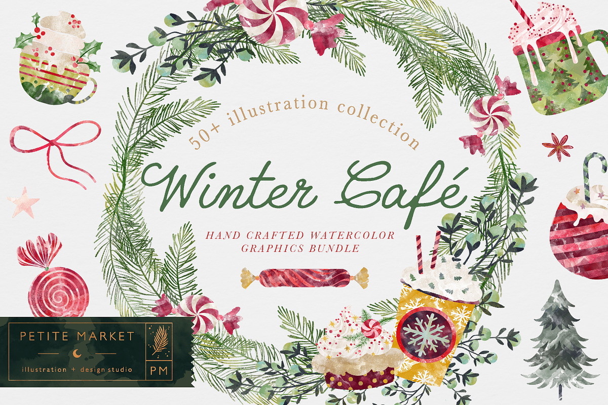 Winter Cafe Collection, a Food Illustration by PetiteMarket (Photo 2 of 5)