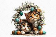 Whimsical Easter Cat Best Friend Png, an Illustration by Craft Nest (Thumbnail 11 of 11)