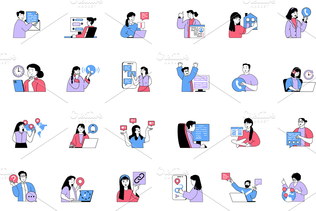 Contact Us Illustrations, a Technology Illustration by alexdndz (Photo 3 of 3)