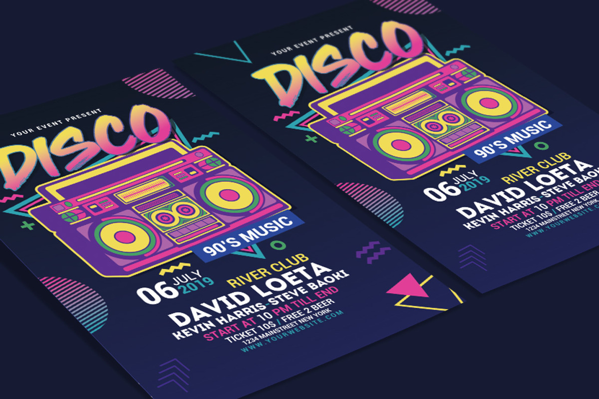 Disco Retro Music Party, a Flyer Template by Muhamad Iqbal hidayat (Photo 3 of 4)