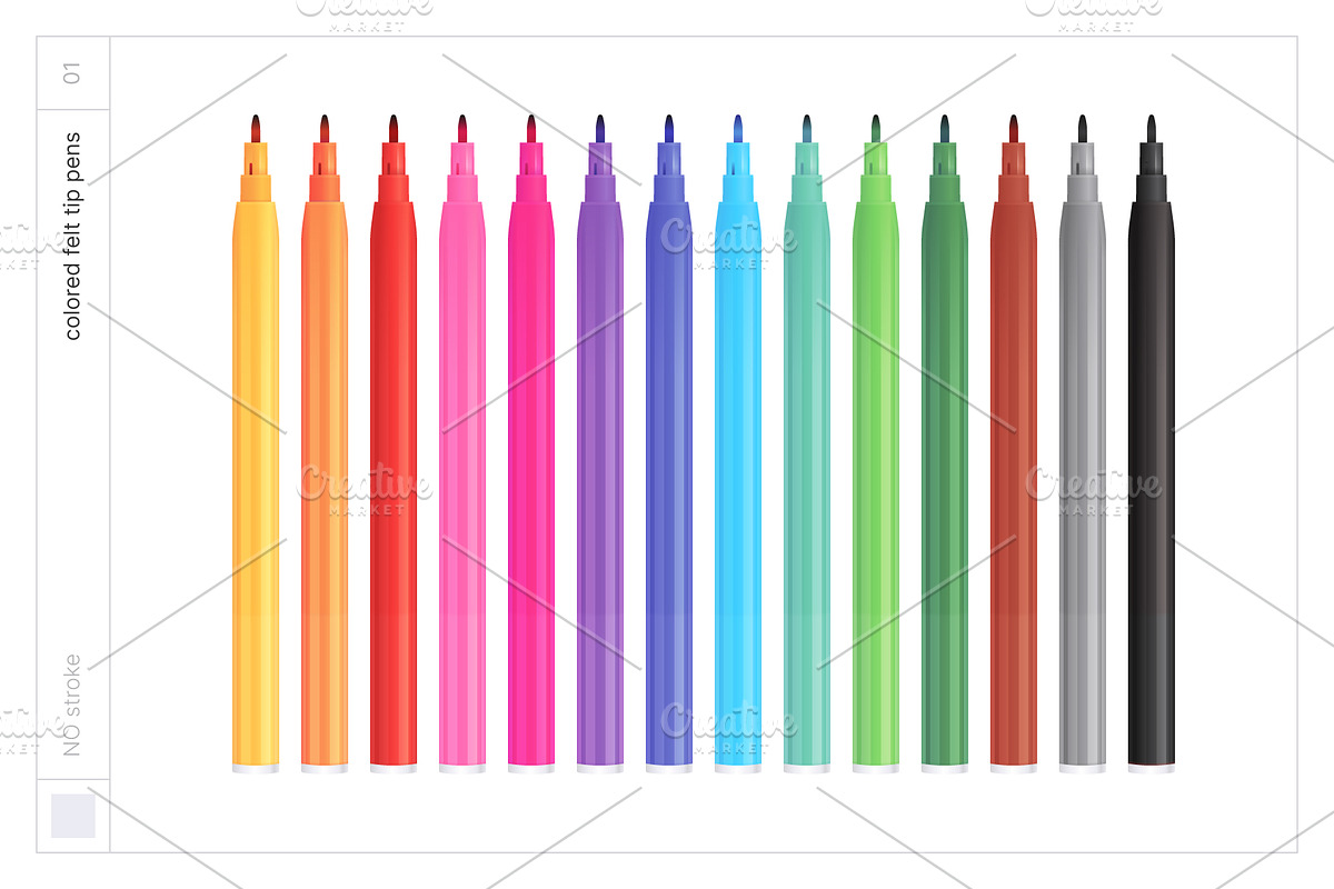 Vector Colored Markers, an Object Graphic by Side Project (Photo 4 of 8)